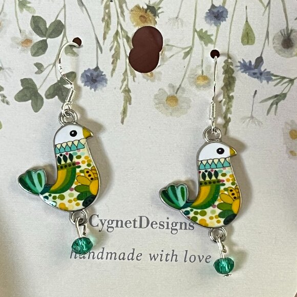 cygnetdesigns1 Jewelry - ** Handmade Sweet Birdie Earrings! S925 French Wire Artisan NWT